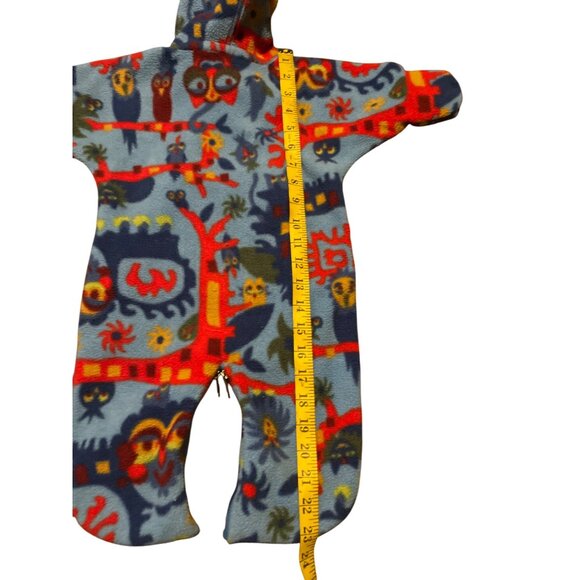 Patagonia Baby 3M Fleece Hooded Bunting Suit Owl Print Bird Print One-Piece - Picture 14 of 14